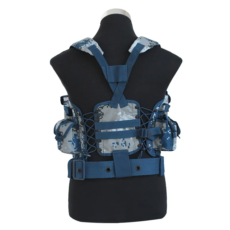 Multi-pocket Camouflage Vest Training Carrying Equipment Vest Accessories Pouch Water Bottle Bullet Bag