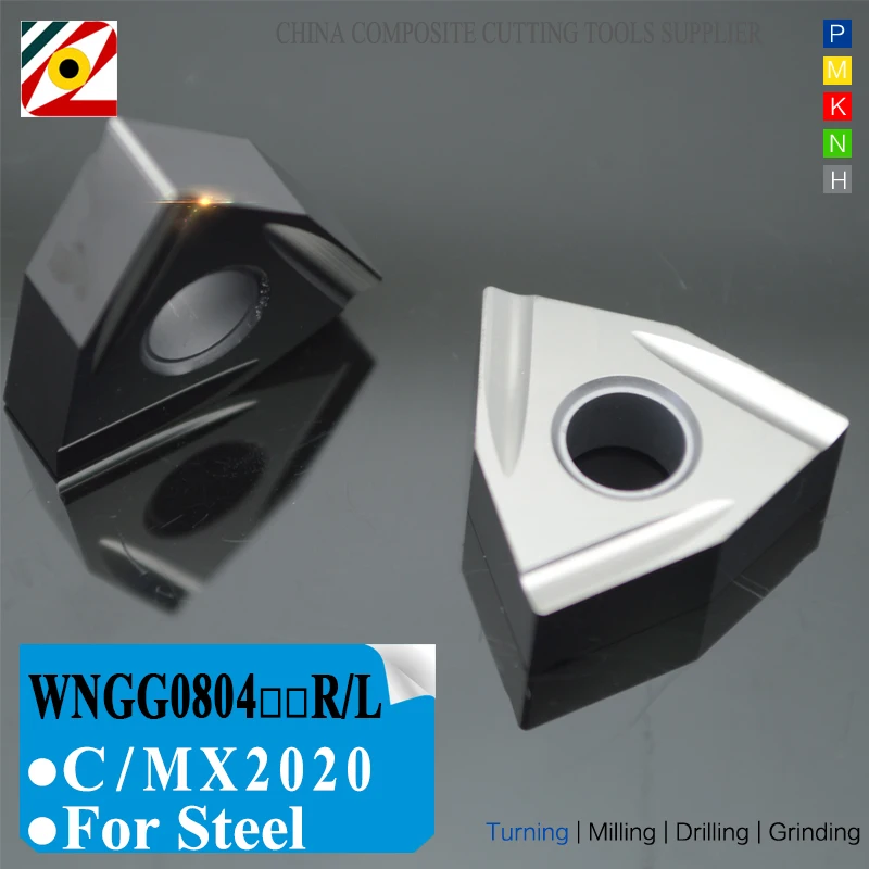 EDGEV Металлокерамические вставки WNGG080402 WNGG080404R/L C Металл Керамика резак токарный станок с ЧПУ внешние токарные инструменты обработка стали TN60