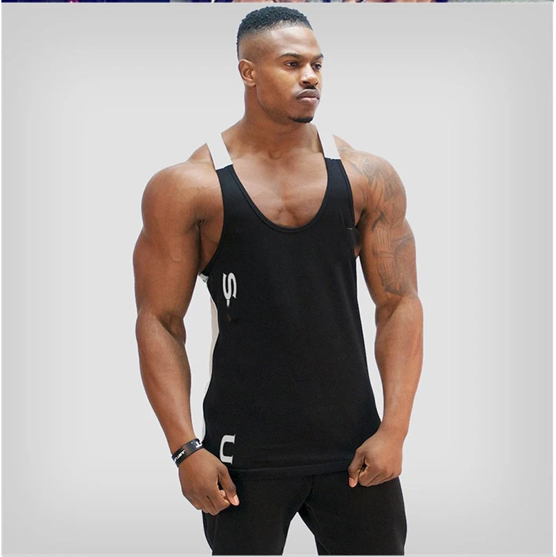 Black Для мужчин тело утягивающая, компрессионная без рукавов узкие Camiseta Фитнес с капиллярами для отвода влаги тренировочный жилет бодибилдинг топ на бретелях - Цвет: Black