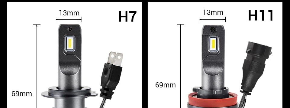 2x H7 светодиодный H11 H4 Hi/Lo H1 H3 H8 HB1 HB3 HB4 HB5 HIR2 9005 автомобильная лампа 12 В мини-лампа для Nissan Qashqai/Altima/Versa/200SX