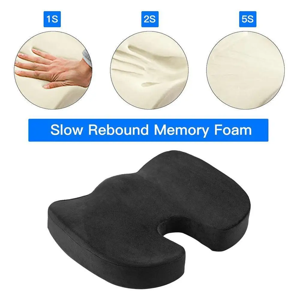 

Black beautiful buttocks slow rebound memory foam cushions chair cushions breathable office car mats