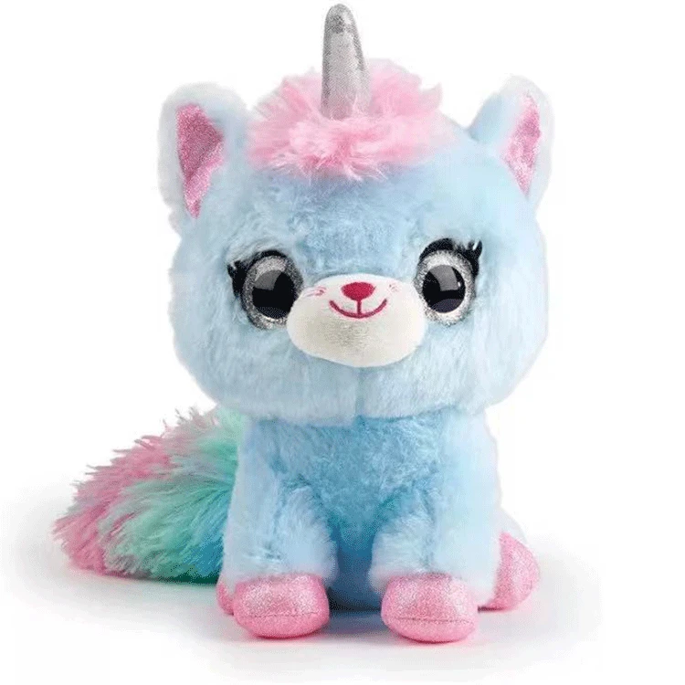 Interactive Luminous Unicorn Simulation Touch Kitten With Music Children's Plush Electric Toy Girl Gift