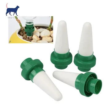

4 Pcs Plant Waterer Self Watering Spikes Irrigation System Ceramic Watering Stakes for Home Vacation Watering Irrigation Supply