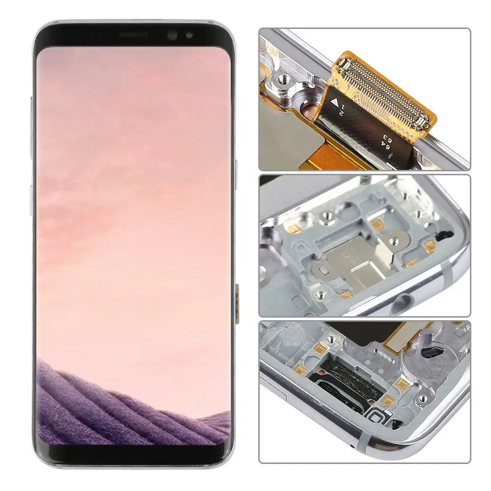 Супер AMOLED S8P ЖК-дисплей с рамкой SAMSUNG Galaxy display S8 Plus G955 G955F сенсорный экран дигитайзер замена сборка