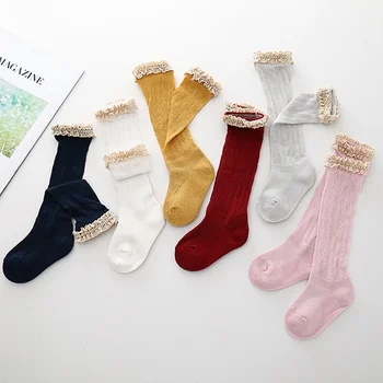 

Newborn Toddler Baby Girls Socks For 0-4Yrs Soft Mesh Anti-Slip Anti-Mosquito Legs Knee High Long Infant Girls Socks