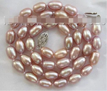 

stunning 9-10mm baroque purple freshwater cultured pearl necklace s1038