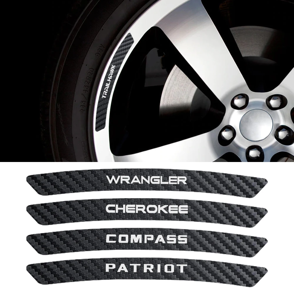 Car Wheel Rim Stickers For Jeep Renegade Wrangler Cherokee Compass Patriot Motor Hub Decor Decal Cover Sticker Auto Accessories |
