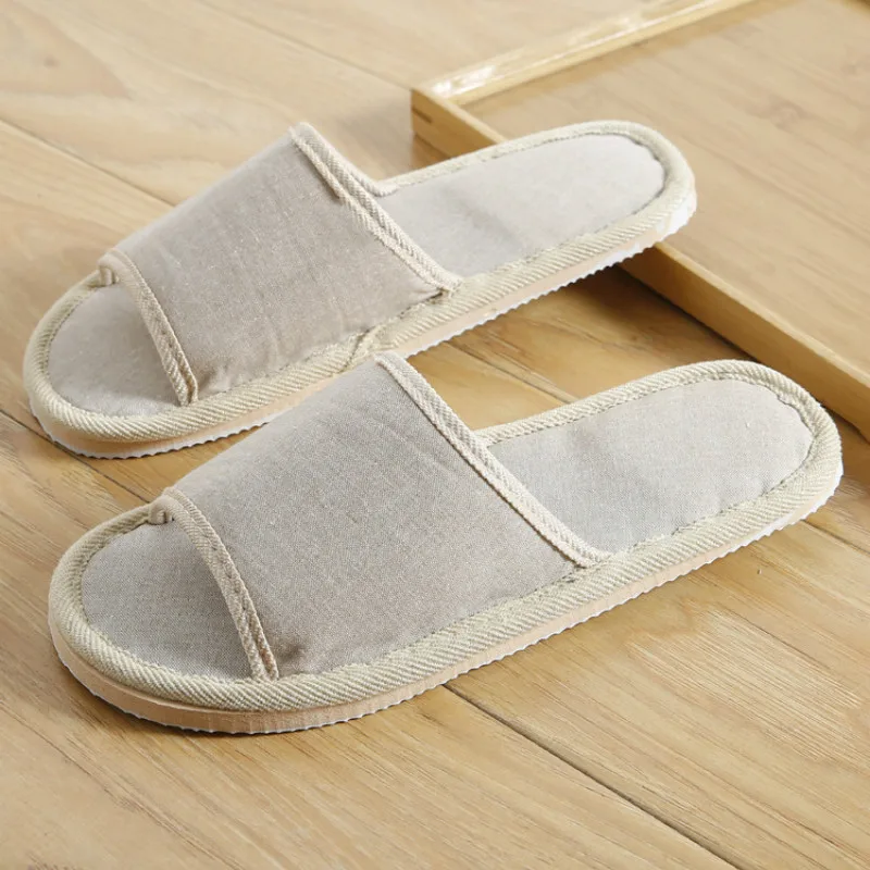 2021 Linen Shoes Women Household Slippers Indoor Floor Shoes Summer Women's Mute Slippers Sandals Slippers 5