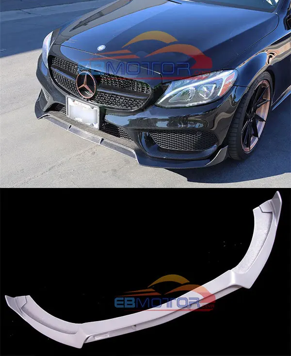 

UNPAINTED B Style fiber glass Front Lip Spoiler for Mercedes Benz W205 C Class AMG 2015UP M145F