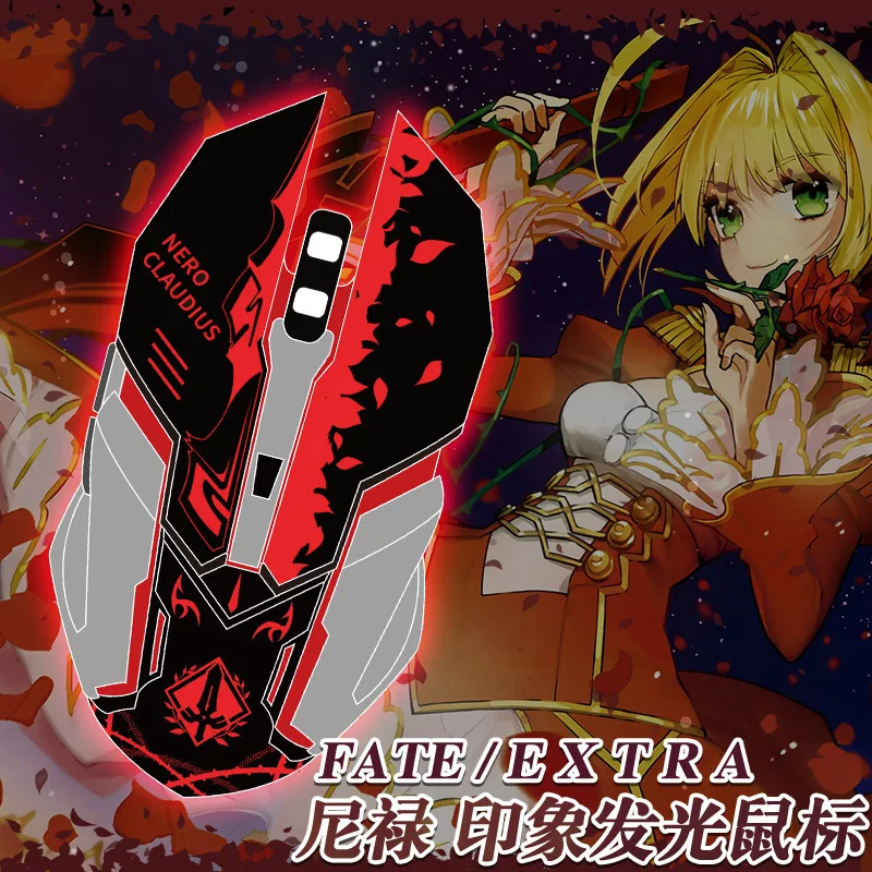 Anime Fate/Grand Order Nero Claudius Caesar USB Computer Mouse Cosplay Wired Light Optical Gamer Gaming Mice Xmas Gifts | Тематическая