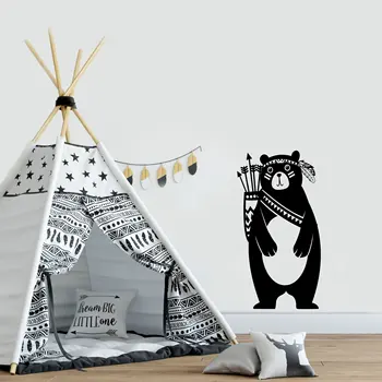 

Free Shipping Tribal Bear Vinyl Wall Stickers Wall Decor For Kids Rooms Nursery Room Decoration Wall Decals Wallstickers