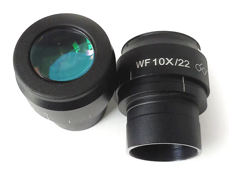 2 шт. WF10X/22 мм стерео микроскоп окуляры зеленая пленка покрытие высокая точка Глаз Регулируемый диоптрий с 30 мм Монтажный размер