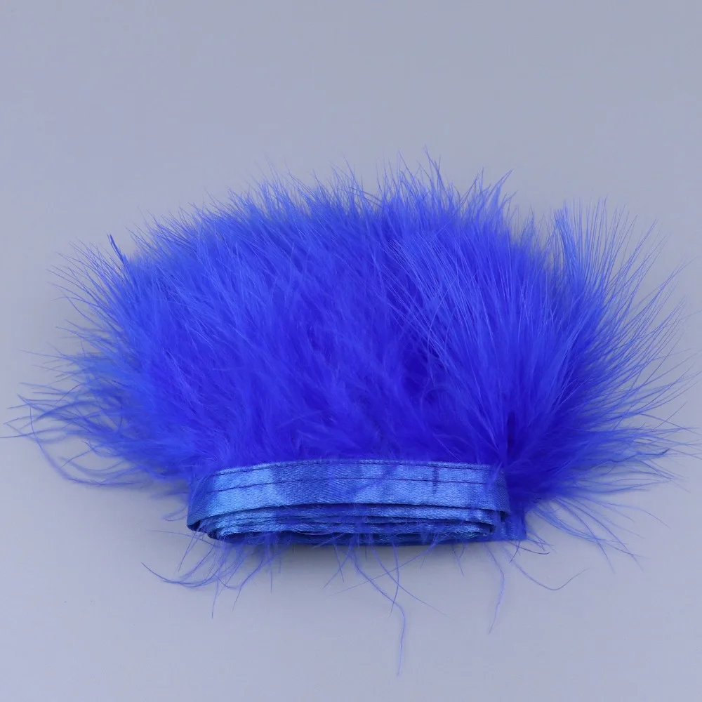 HB0401008 8-10cm royal blue marabou feather fringe 1