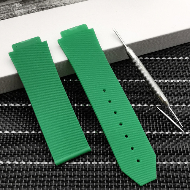 Brand Watch Strap 25*19mm 22mm buckle Belt Male Watch accessorie Silicone Strap For Hublot Men Watchband  band Fusion series