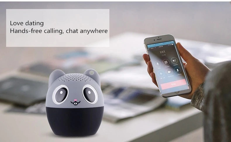 מיני חמוד בעלי החיים Bluetooth רמקול נייד קריקטורה חיצוני מוסיקה נגן Stero קטן Loundspeakers תמיכה עצמי טיימר דיבורית