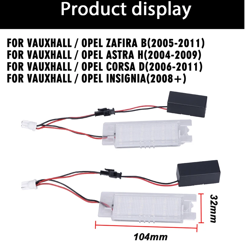 Нет ошибок светодиодный свет номерного знака для VAUXHALL OPEL corsa C D Astra H J Insignia Освещение номерного знака Лампы автомобильные аксессуары