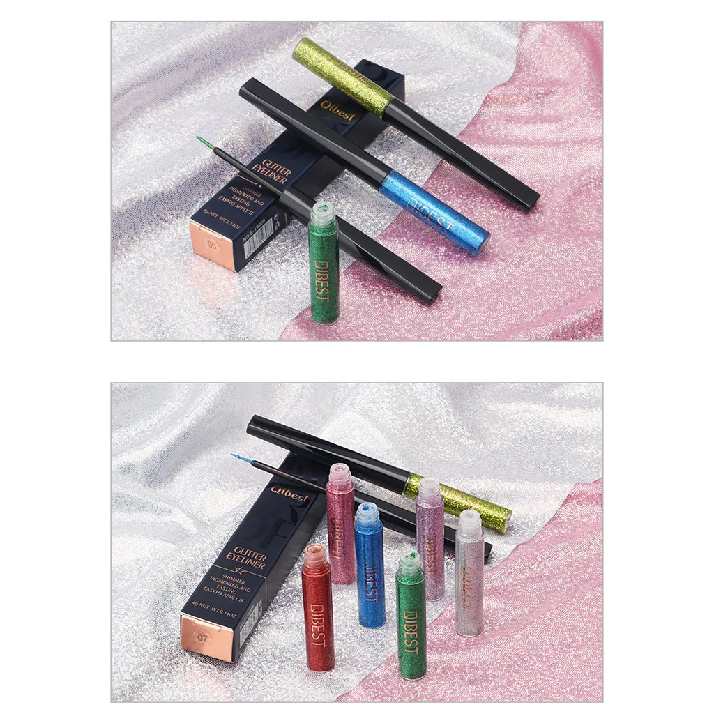 Colorful Shiny Color Sequins Strobe Diamond Eyeliner Metal Eyeliner Pen Тени Для Век Maquiagem Completa Карандаш Для Глаз