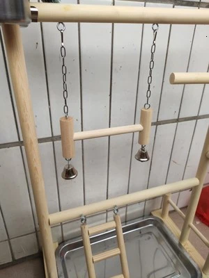 Попугай игровой стенд с чашкой игрушки лоток для птиц качели скалолазание подвесная лестница мост дерево Cockatiel игровая площадка птичьи насечки 53*23*36 см