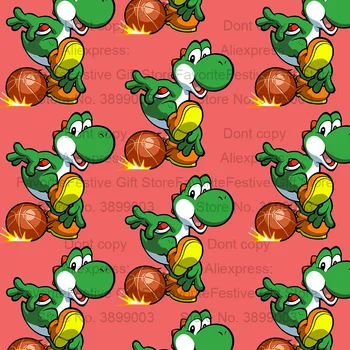 

Super Mario Bros basketball Fabric Patchwork Cloth for DIY Sewing Quilting Fat Quarters lycra Material For Baby&Child