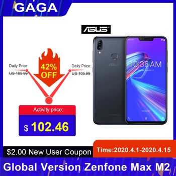 

Global Version ASUS Zenfone Max M2 ZB633KL Mobile Phone 6.3Inch 3GB 32GB Snapdragon632 4000mAh Android 8.1 4G LTE Smartphone
