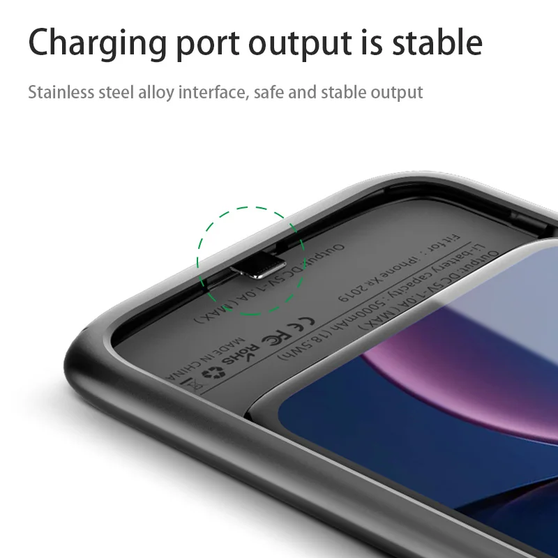 Для iPhone 11 11pro 11pro max Батарея Зарядное устройство чехол 4800/5000 мА/ч, Мощность bank внешняя Мощность банк Портативный Зарядное устройство чехол для телефона чехол