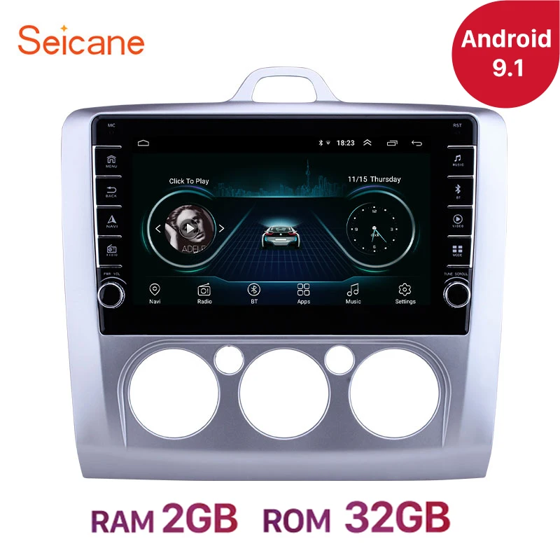 Seicane ОЗУ 2 Гб 4 ядра 9 &quot2din Android 1 автомобильное радио для Ford Focus Exi MT 3 MK2/MK3 2004 2005 2009 2010