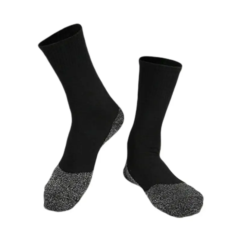 Мужские зимние теплые уличные носки для холодной погоды до середины икры с алюминиевой нитью F3MD