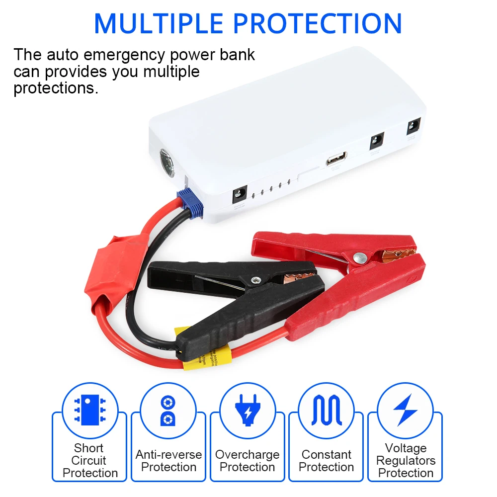 Onever авто аварийный Запуск power Bank портативный пусковой усилитель устройства Автомобильное зарядное устройство автомобильный двигатель батарея светодиодный Многофункциональный