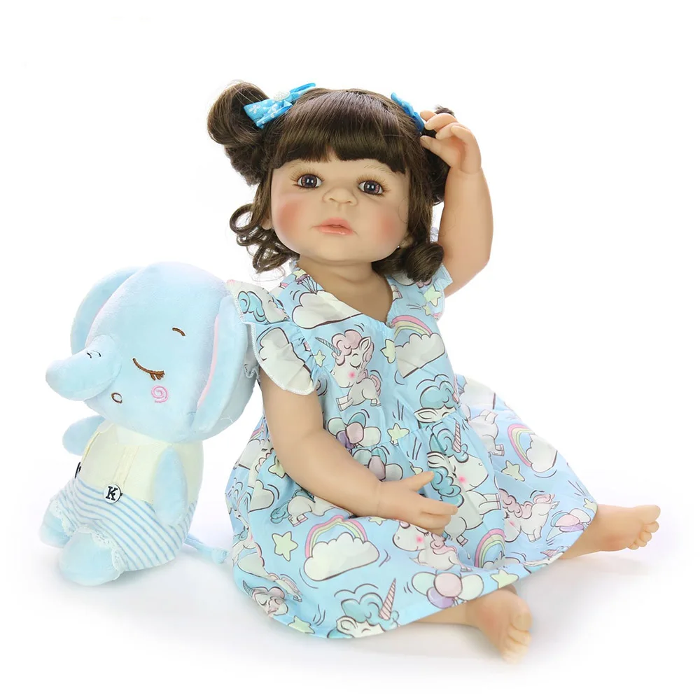 55 см Мягкая силиконовая кукла-Реборн, Bebe, игрушка для девочки, Bonecas, новорожденные, принцесса, младенцы, купание, игрушка, Playmate, прекрасный подарок на день рождения