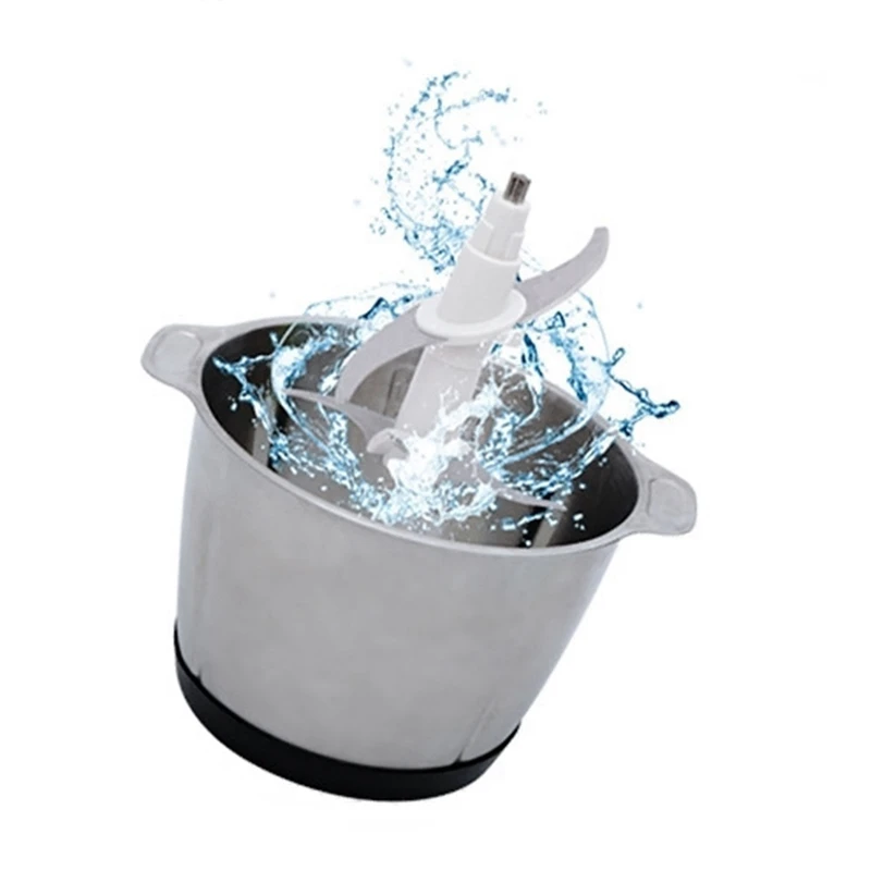 Stainless Steel Eu Plug Meat Grinder Chopper Electric Automatic Chopper Household Grinder Food Processor