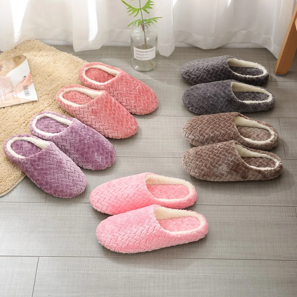 New Women's House Slippers Slip-On Anti-Skid Flower Indoor Casual Shoes Snow Slipper Fashion Casual Ladies Shoes slippers#1