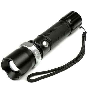 

Super Bright T6 Led Torch Police Flashlight Camp Light Lamp Zoomable Powerful 18650 Li-ion Battery Holder Waterproof