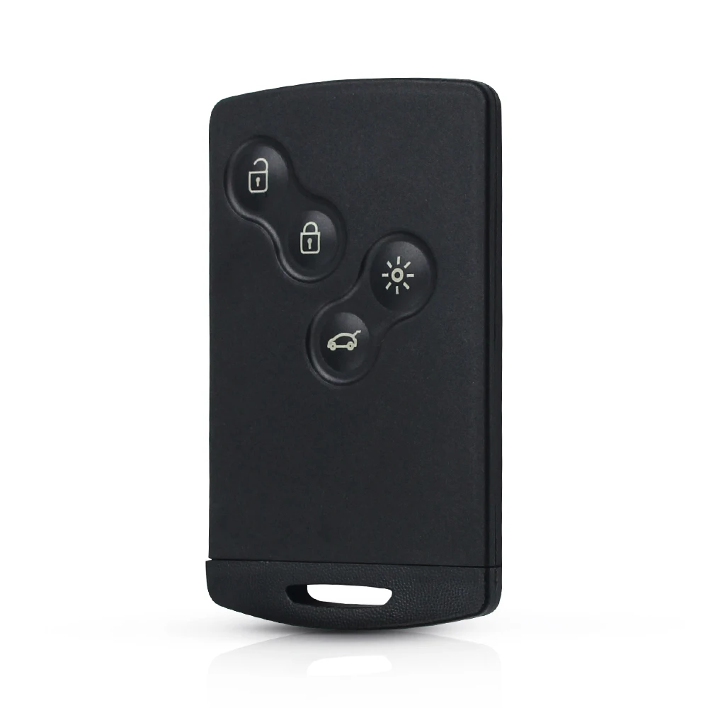 KEYYOU 10 шт. 4 кнопки дистанционного ключа смарт-карты чехол Fob для Renault Laguna Koleos смарт-кард ключ оболочки вставить чистое лезвие ключа