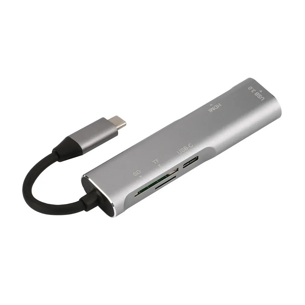 USB 3,1 type C 5 в 1 многофункциональная док-станция расширения 4K HDMI USB3.1 интерфейс с безопасной цифровой картой памяти/TF кард-ридер