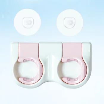 

2PCS Self-adhesive Practical Punch Free Portable Broom Organizer for Bathroom Toilet Utility Room