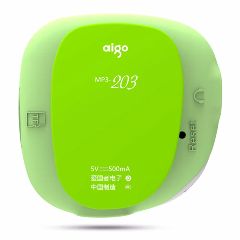Aigo мини MP3-плеер Macaroon двойной цвет задняя клипса с Micro TF/SD слот для карт Спортивный MP3 музыкальный плеер+ USB линия передачи данных