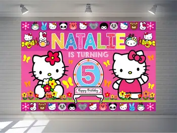 

custom cartoon hello kitty photo background photography backdrops quality vinyl