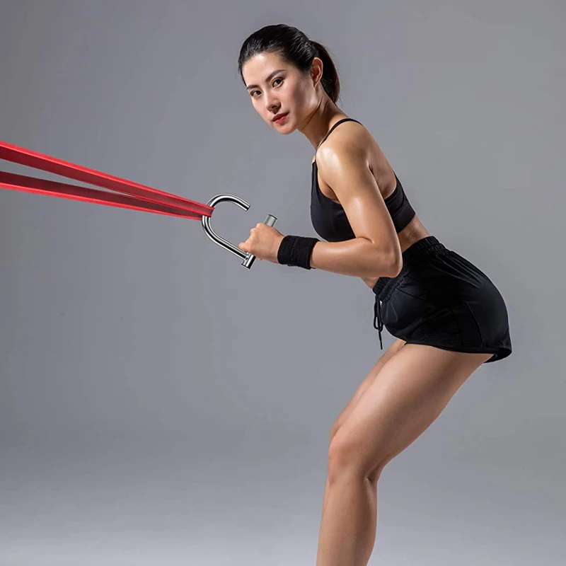 피트니스 저항 밴드 그립 핸들, 금속 풀업 보조 후크 바, 가정 체육관용 탄성 밴드, 역도 운동 장비