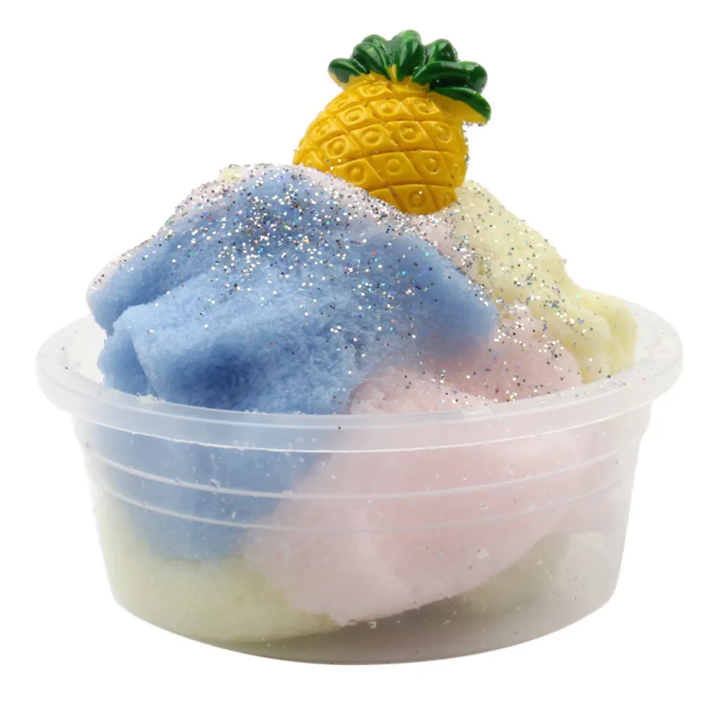 Colorful Mixing Cloud Cotton Candy Slime Fluffy Polymer Anti Stress Slime Sludge Cotton Mud Toy Toys For Children #A