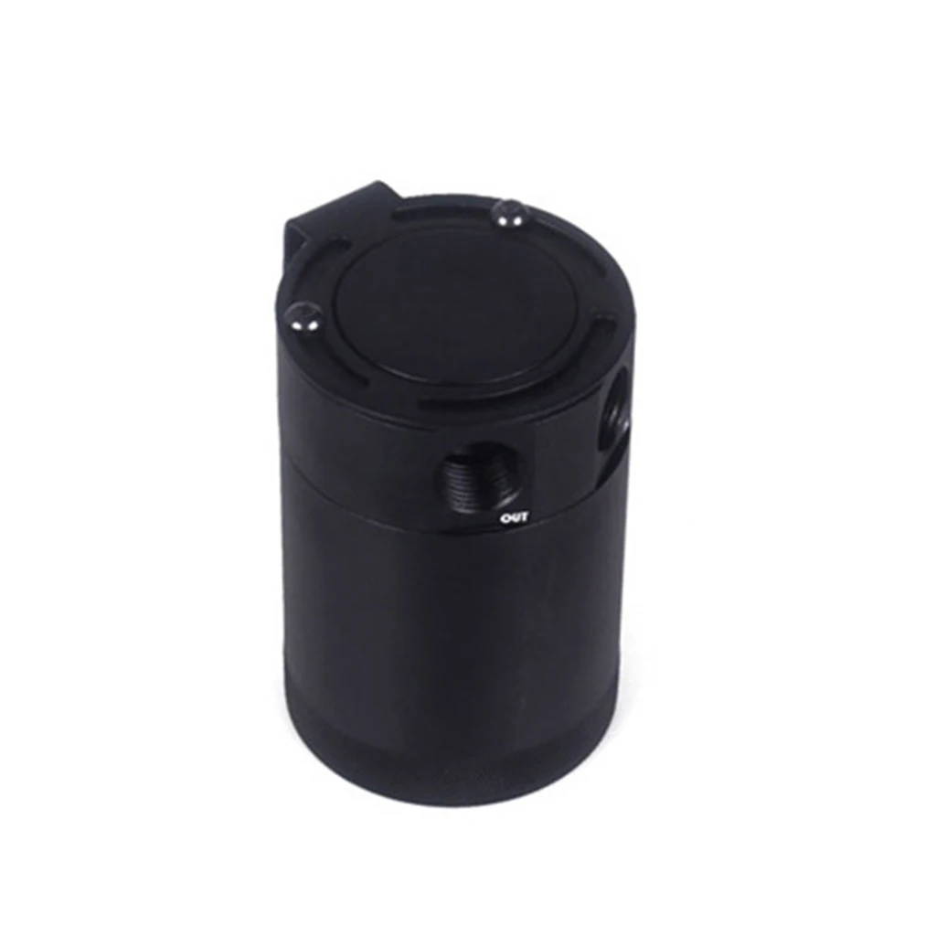 

Universal Aluminum Car Truck Engine Oil Catch Can Tank Polish Baffled Reservoir Black