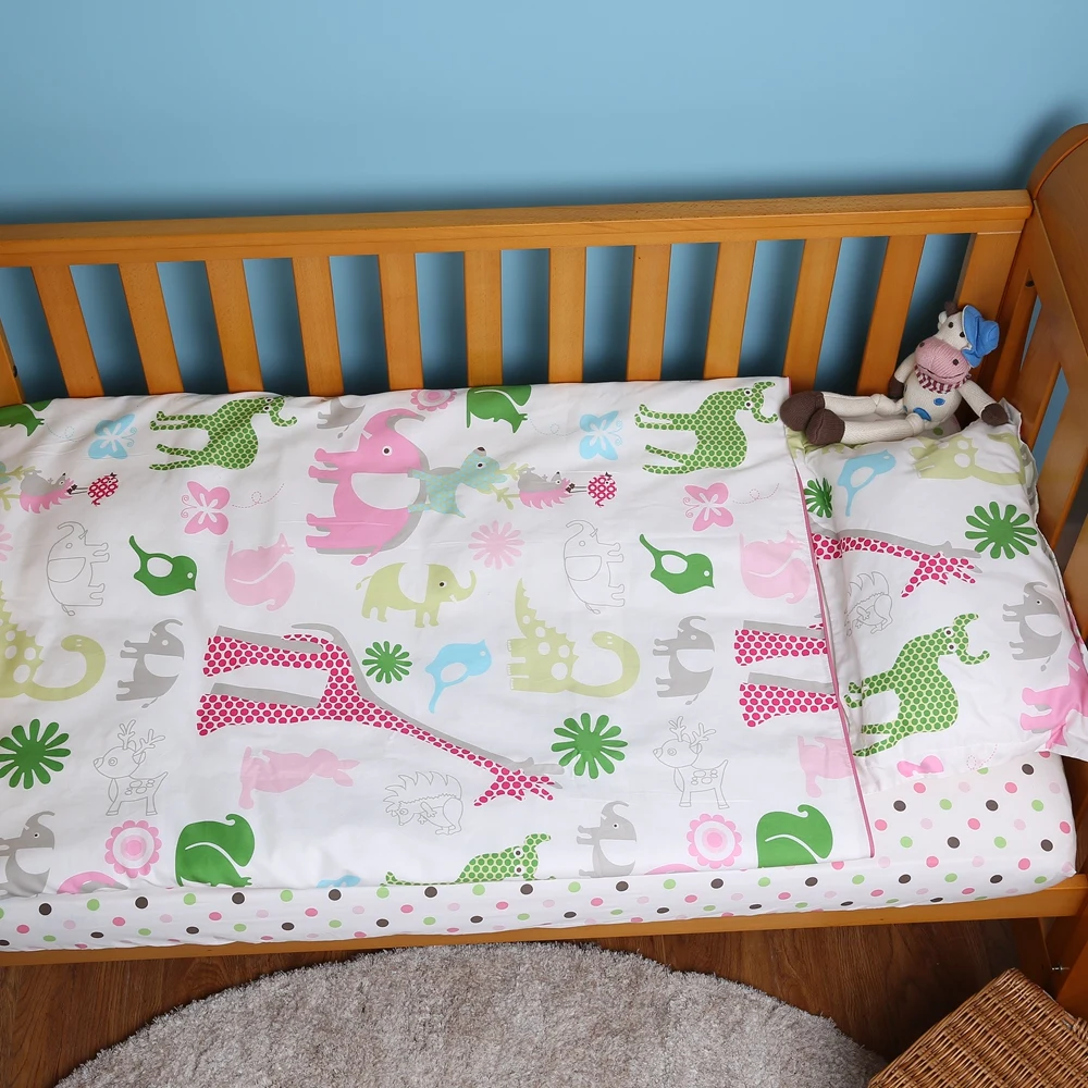 I-baby 4 шт. Комплект постельного белья для кроватки, простыни, пододеяльник, подушка, Наволочка хлопок