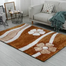 Корейские шелковые толстые современные ковры для гостиной плюшевые ковры для спальни для прикроватной кровати мягкий пушистый ковер для детской комнаты коврик для пола