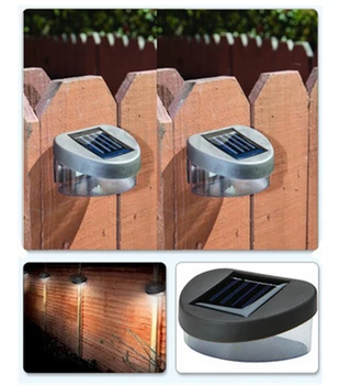 

2 pc New LED Solar Power Light Outdoor IP65 Waterproof Garden Lamp Smart Light-control Switch Solar Lamp Fence Home Garden Light