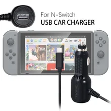 USB Автомобильное зарядное устройство для телефона выдвижной Flexi-Coil автомобильная зарядка высокоскоростной адаптер с usb-кабелем type-C для консоли nintendo Switch