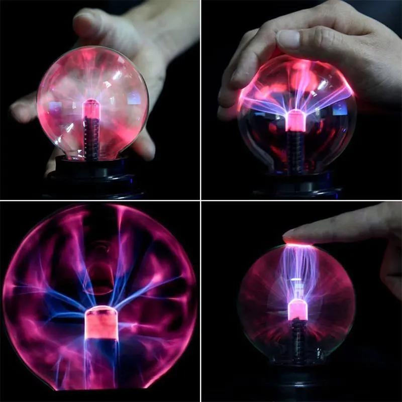 Lampe Boule Plasma Magique De 3 Pouces, Veilleuse Tactile Sensible,  Nouveauté, Cadeau D'anniversaire Et De Noël Pour Enfants - Nouveauté  Éclairage - AliExpress