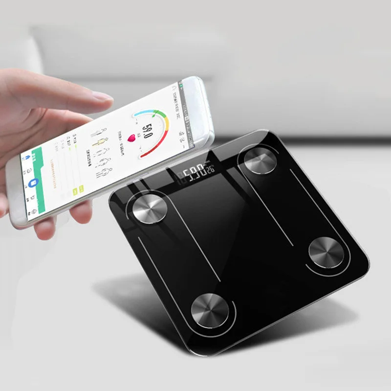 

Body Fat Scale Weighing Scale Smart BMI Scale Floor Scales Glass LCD Weight Scale Balance Bluetooth Body Composition Scale