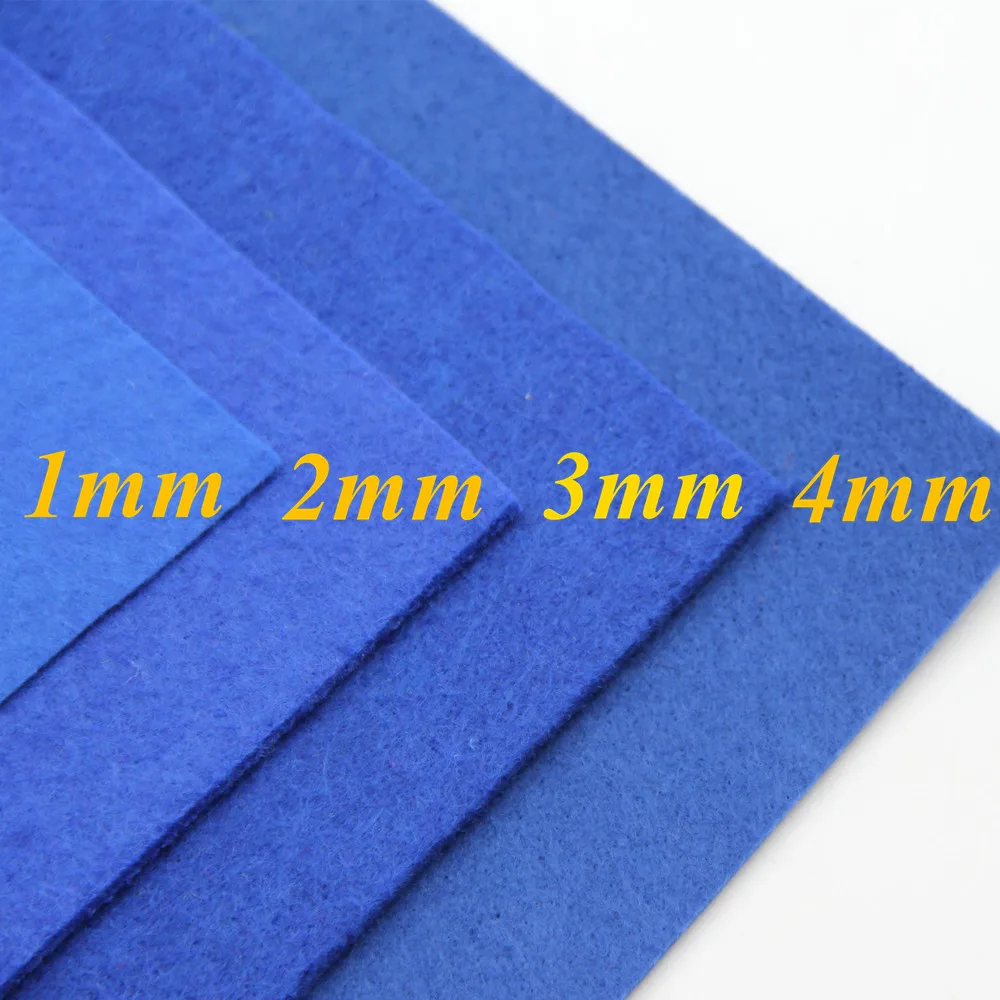 4pcs 1/2/3/4MM 30*30CM Colorful Cloth Felt Fabric DIY Sewing Toys Needlework Bundle Handmade Polyester Materials Home Decor