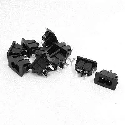 

AC 250V 2.5A/5A C8 Power Supply Socket Inlet Adapter Connector 10 Pcs