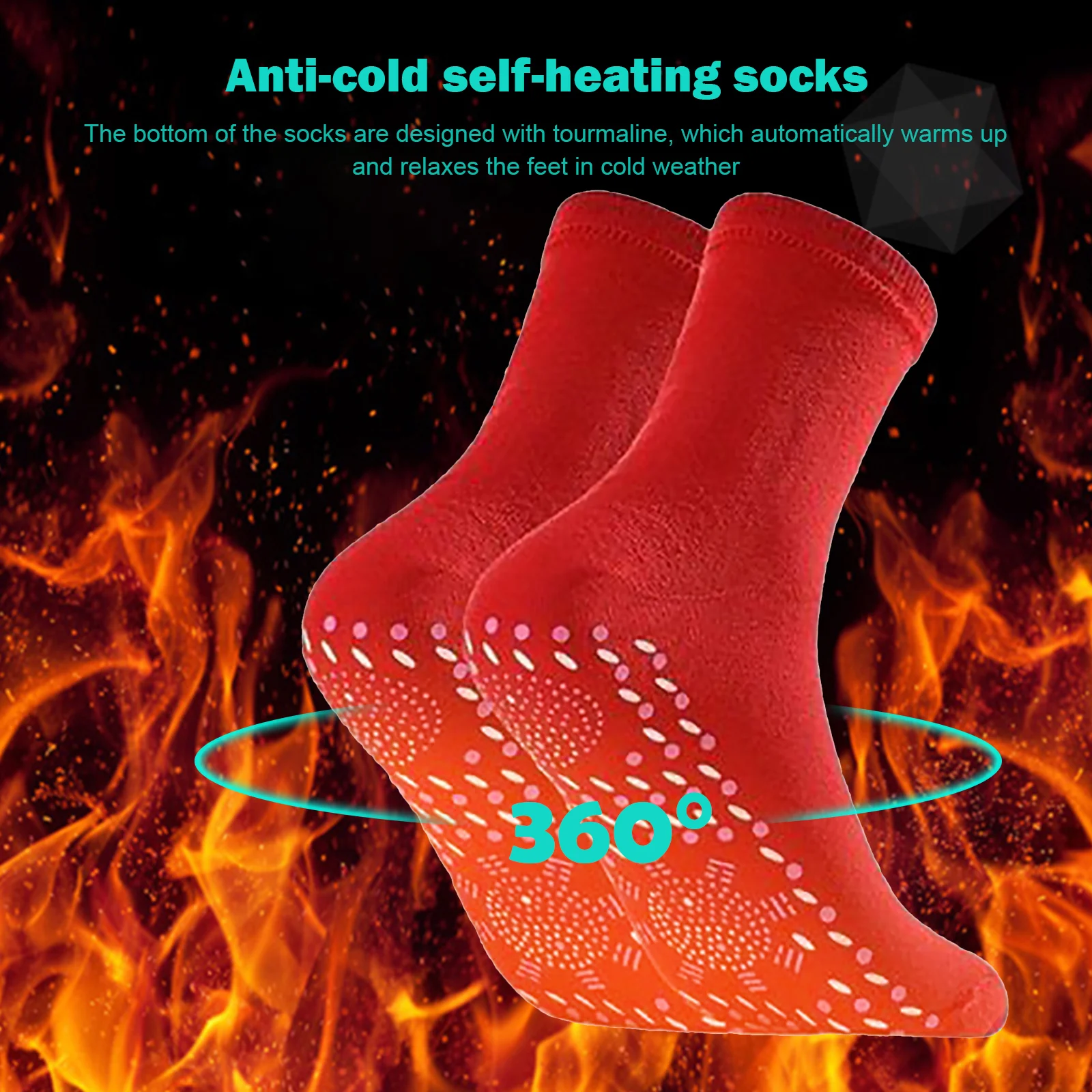 haag elke keer Bedoel 3 Pair Self-heating Health Care Thermal Winter Socks Snowboard Ski Foot  Massage Self Heated Short Sock Magnetic Therapy Warm Sox - Sports Socks -  AliExpress