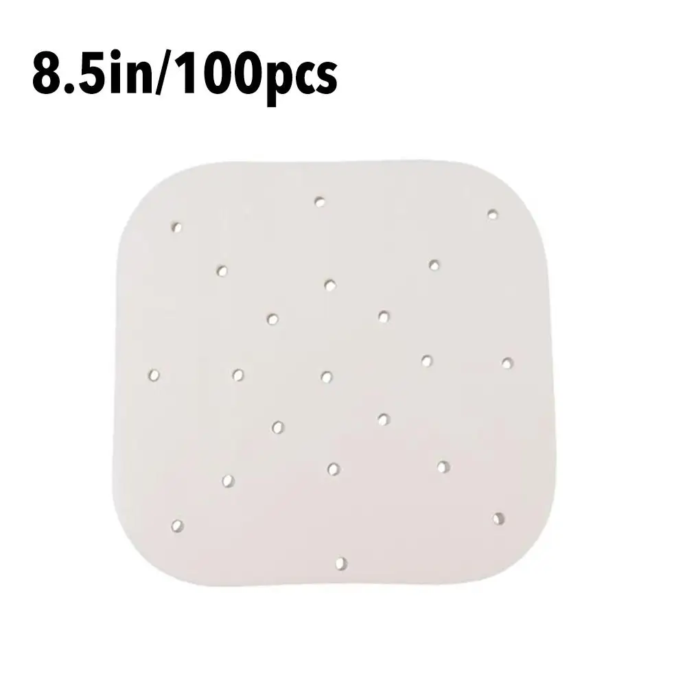 100 Sheets of Air Fryer Liner Perforation Baking Parchment Oven Oven Steamer Non-stick Steaming Paper Bakery Paper Baking Tools